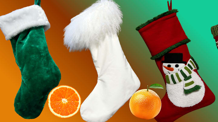 Christmas stockings and oranges
