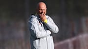 Liverpool FC Training Session And Press Conference - UEFA Champions League 2024/25 League Phase MD3
