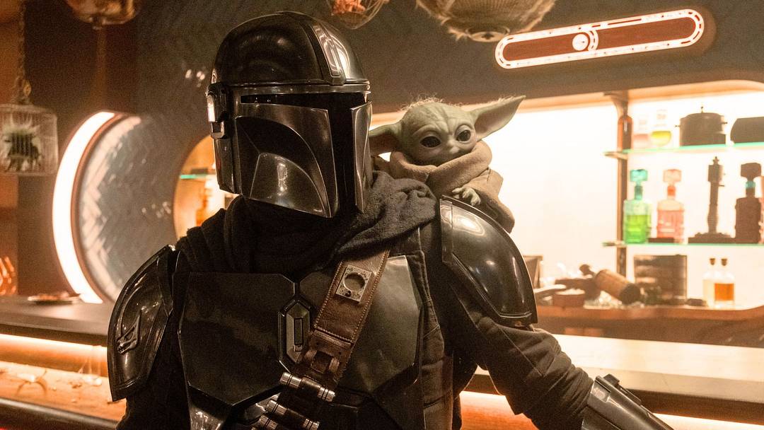 Din Djarin and Grogu in The Mandalorian and Grogu. 