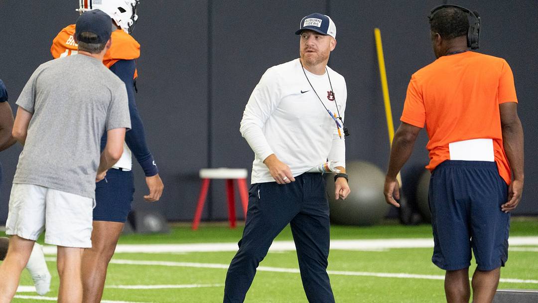 Auburn Tigers head coach Alex Golesh is building a culture that prides itself on focus, whether in practice or in a game. Auburn Tigers head coach Alex Golesh is building a culture that prides itself on focus, whether in practice or in a game.