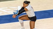 Nebraska outside hitter Teraya Sigler during the AVCA First Serve vs. Pittsburgh.