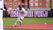 Northwestern's Owen McElfatrick fields a ground ball at third base.