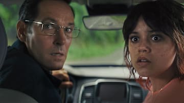 Paul Rudd and Jenna Ortega in Death of a Unicorn