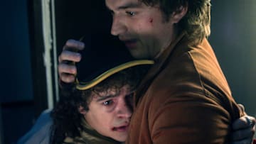 Gaten Matarazzo and Joe Keery in Stranger Things season 5. 