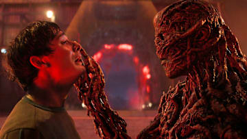 Noah Schnapp as Will Byers and Jamie Campbell Bower as Vecna in Stranger Things season 5. 