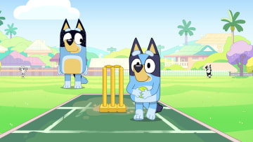 Bluey Cricket Image. Image Credit to Disney+/Ludo Studio. 