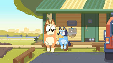 "The Sign" Image from Bluey. Image Credit to Ludo Studio. 