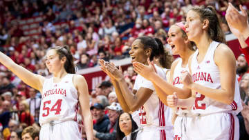 Chloe Moore-McNeil, Sydney Parrish, and Yarden Garzon, Indiana Women's Basketball