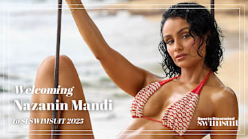 Nazanin Mandi was photographed by Yu Tsai in Jamaica. Swimsuit by Deparel.