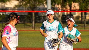 USSSA youth participants celebrate on the field together at the All American Games in Florida's Space Coast.