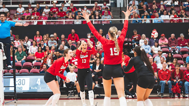 No. 4 Nebraska will defeat No. 5 Stanford on Sept. 12, 2023, at Maples Pavilion. 