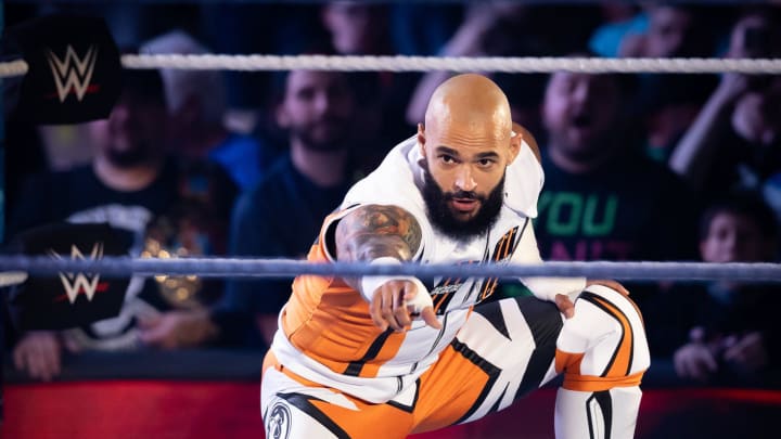 WORCESTER - WWE star Ricochet makes his entrance during \"WWE Friday Night SmackDown\" at the DCU Center, Friday, Oct. 7, 2022.

Wwesmackdown Tg 14