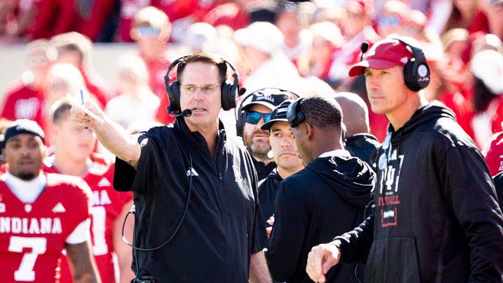 Indiana Head Coach Curt Cignetti during the Indiana versus Ohio State football game at Memorial Stadium on Saturday, Oct. 17, 2026.