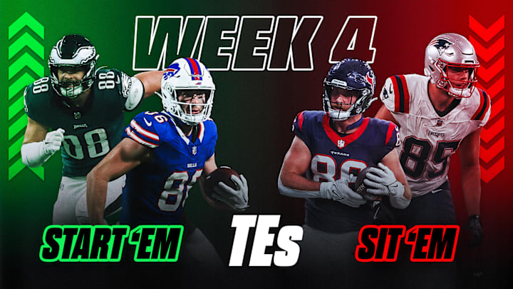 Start Em, Sit Em Tight Ends: Week 4 Start Em, Sit Em Tight Ends: Week 4