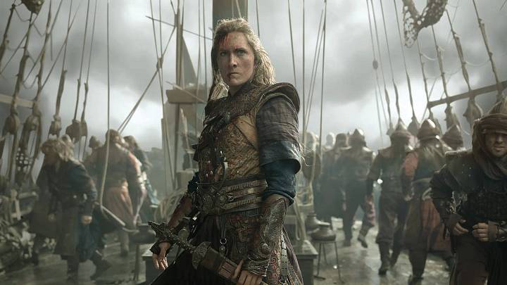 Entertainment Weekly Exclusive: Abigail Thorn as Sharako Lohar at the Battle of the Gullet on House of the Dragon season 3.