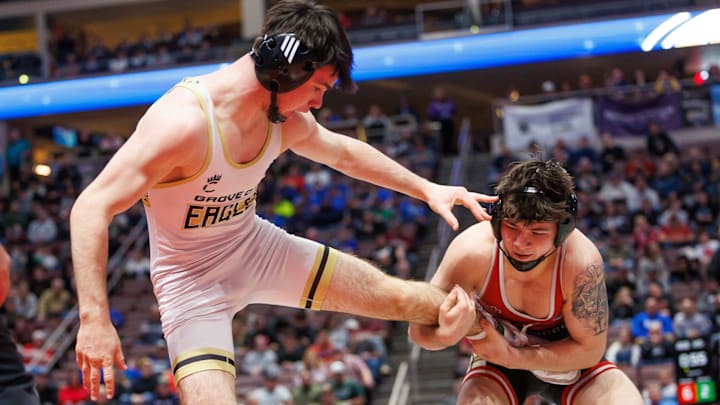 Bo Bassett, right, who will be a senior at Bishop McCort High School, will wrestle the at the Real American Freestyle 03 event Nov. 29 at Wintrust Arena in Chicago. Bassett is a two-time PIAA champion and has a 126-0 record in high school.