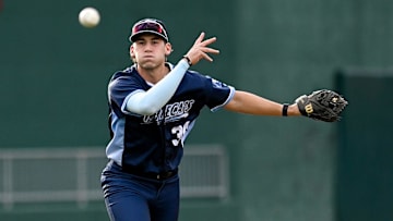 Whitecaps' Izaac Pacheco throws out a Lugnuts batter in the second inning on Tuesday, April 11, 2023, at Jackson Field in Lansing.

230411 Lugnuts Whitecaps Baseball 130a