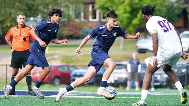 Thiago Cesar (middle) has helped Northwood School to an undefeated start this season.