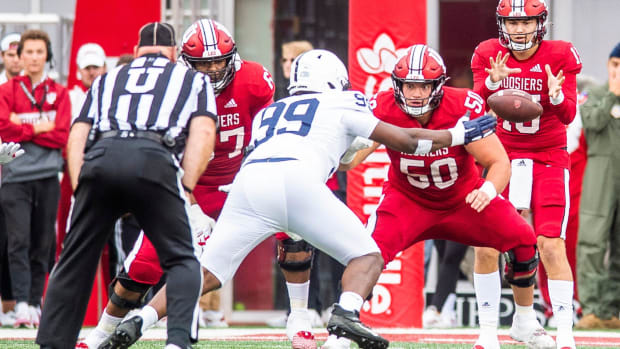 Zach Carpenter (50) during the first half of the Indiana versus Penn State football game