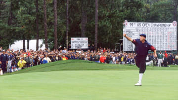 Payne Stewart's forever moment at the 18th green at Pinehurst No. 2 in the final round of the 1999 U.S. Open.