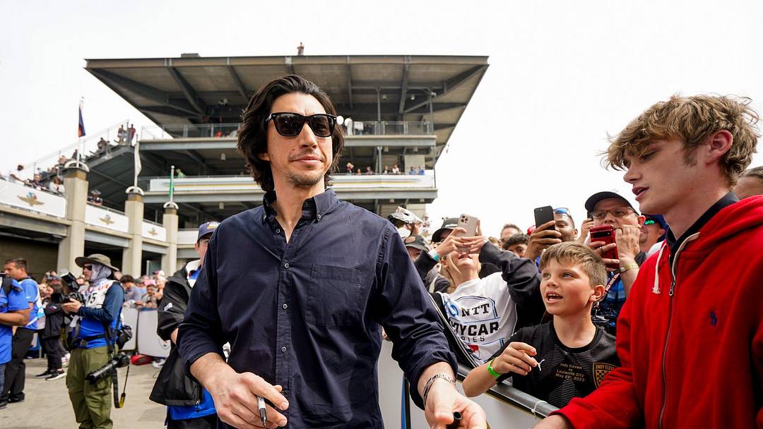 May 28, 2023: Actor and honorary race starter, Adam Driver walks the red carpet on Sunday, May 28, 2023, before the 107th running of the Indianapolis 500 at Indianapolis Motor Speedway.