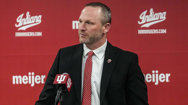 Indiana Hoosiers head basketball coach Darian DeVries speaks to the media on Wednesday, March 19, 2025.