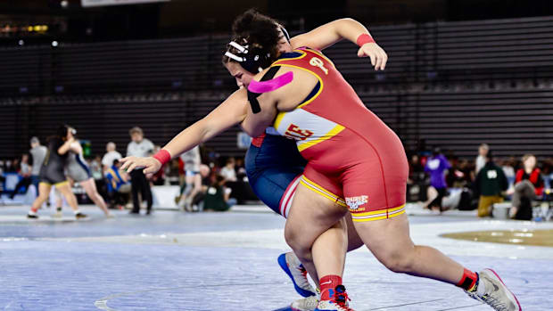 Faith Tarrant, of Prairie, is one of four seniors vying to join the four-timer club at this weekend's Mat Classic.