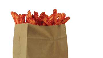 Wendy's Fuego Fries are served a specially designed sack