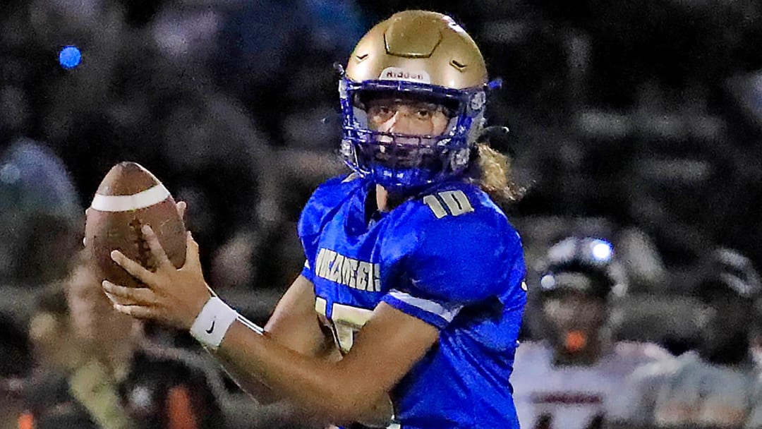 Mainland quarterback Sebastian Johnson (10) is a candidate for this week's Central Florida high school football Player of the Week. Review our entire list of nominees and vote.