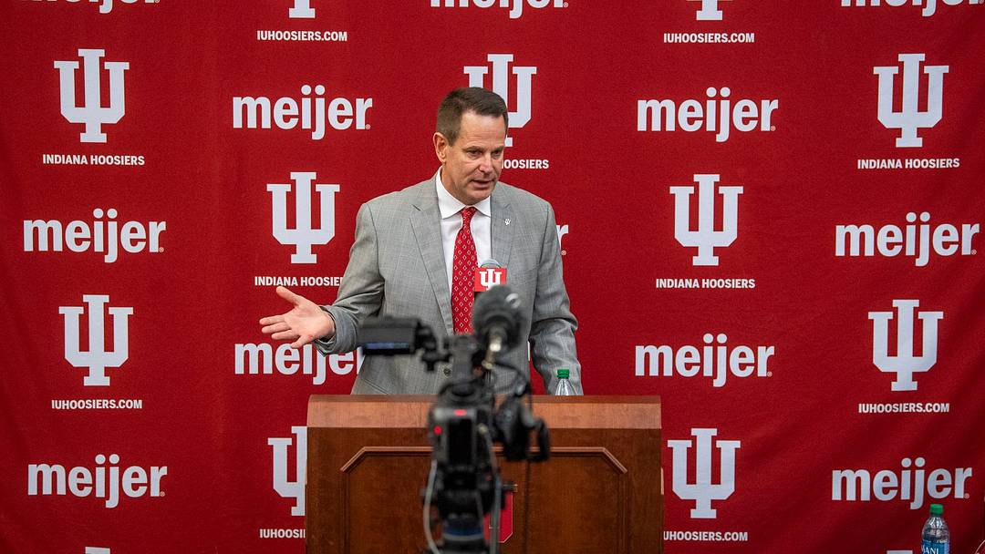 Indiana's newly announced head coach of football Curt Cignetti speaks to the media on Friday, Dec. 1, 2023.