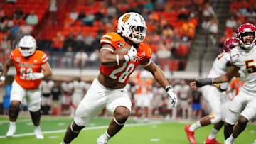 Idaho State running back Dason Brooks (28)