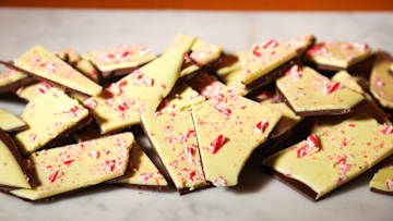 Peppermint bark is both elegant and fun.
