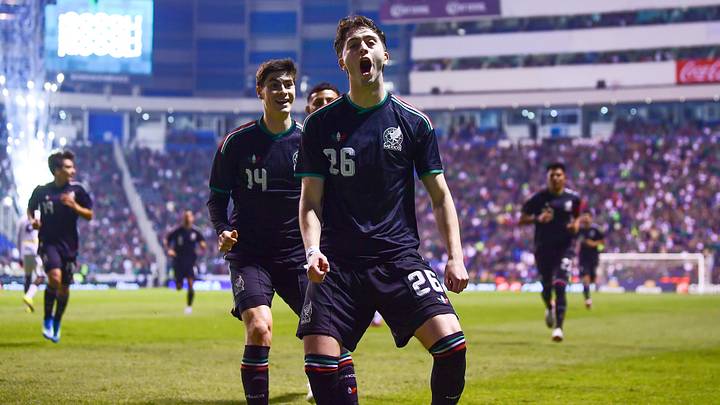 Brian Gutiérrez abrió el marcador para México ante Ghana. Brian Gutiérrez abrió el marcador para México ante Ghana.
