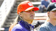 April 1, 2023, Clemson, South Carolina, USA; Clemson Tigers head coach Allison Kwolek before the Pink Game on Senior Day against the Louisville Cardinals at Riggs Field. 