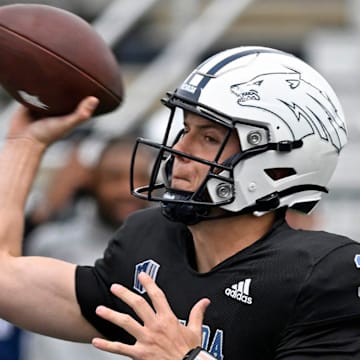 Nevada quarterback Chubba Purdy passes the ball during the Nevada Silver and Blue Spring Game at Mackay Stadium on Saturday April 13, 2024.