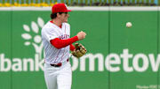 Worcester left fielder Roman Anthony tosses the ball after catching a fly ball against the Durham Bulls May 23.