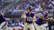 Vikings rookie quarterback Max Brosmer during a 2025 preseason game. 