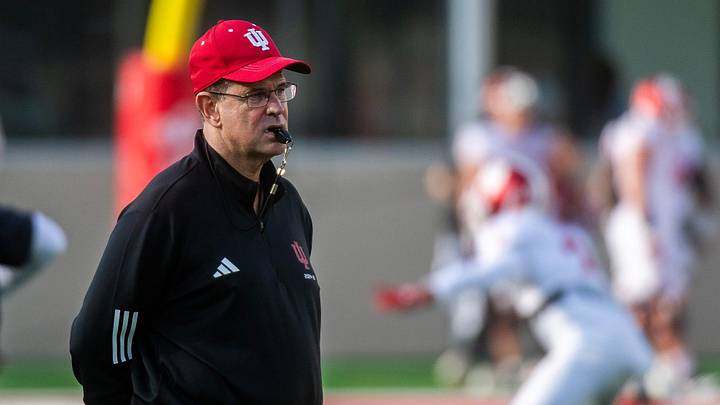 Indiana Head Coach Curt Cignetti during spring practice at Memorial Stadium on Tuesday, March 31, 2026.