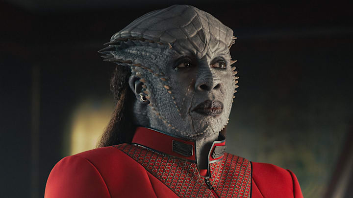 Gina Yashere as Lura in Star Trek: Starfleet Academy, episode 2, season 1, streaming on Paramount+, 2025. Photo Credit: Brooke Palmer/Paramount+.