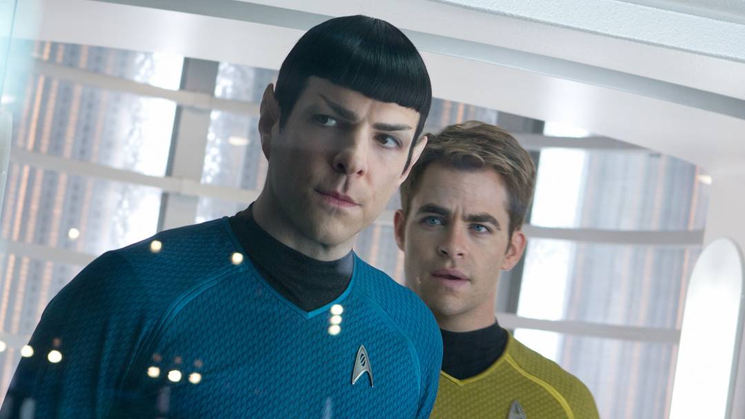 (Left to right) Zachary Quinto is Spock and Chris Pine is Kirk in STAR TREK INTO DARKNESS from Paramount Pictures and Skydance Productions.