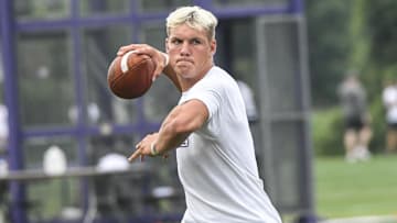 Tait Reynolds, Class of 2026 Pro style quarterback from Queen Creek, Arizona passes during the 2024 Dabo Swinney Football Camp in Clemson in Clemson June 5, 2024.