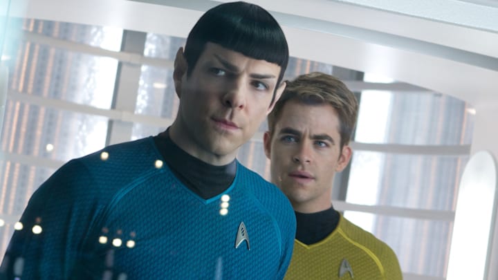 (Left to right) Zachary Quinto is Spock and Chris Pine is Kirk in STAR TREK INTO DARKNESS from Paramount Pictures and Skydance Productions.