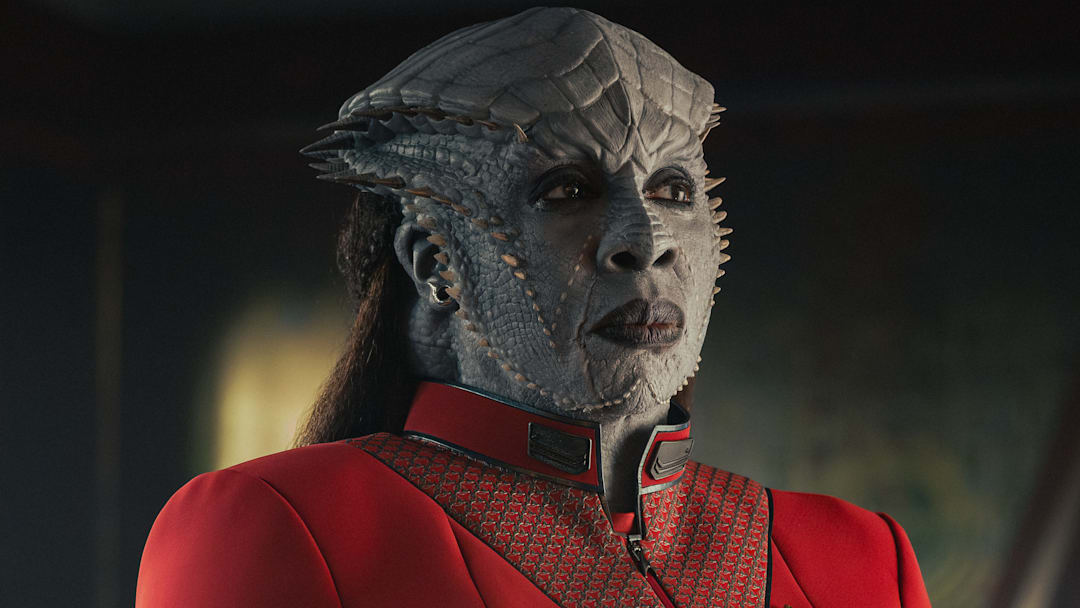Gina Yashere as Lura in Star Trek: Starfleet Academy, episode 2, season 1, streaming on Paramount+, 2025. Photo Credit: Brooke Palmer/Paramount+. Gina Yashere as Lura in Star Trek: Starfleet Academy, episode 2, season 1, streaming on Paramount+, 2025. Photo Credit: Brooke Palmer/Paramount+.