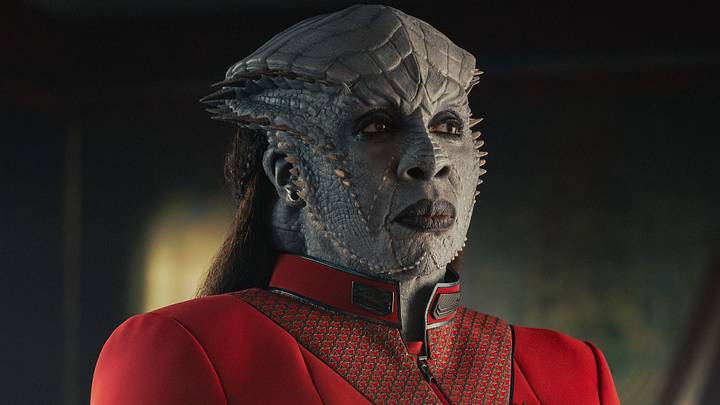 Gina Yashere as Lura in Star Trek: Starfleet Academy, episode 2, season 1, streaming on Paramount+, 2025. Photo Credit: Brooke Palmer/Paramount+.