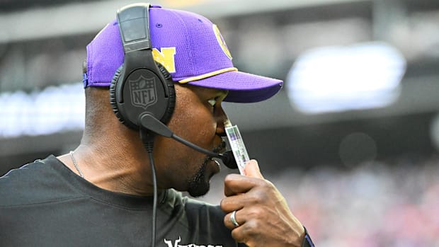 Minnesota Vikings defensive coordinator Brian Flores