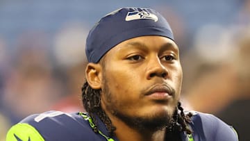 D'Wayne Eskridge with the Seattle Seahawks