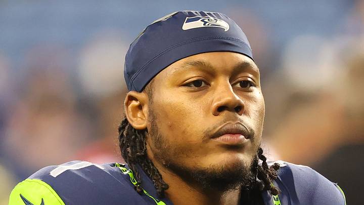 D'Wayne Eskridge with the Seattle Seahawks
