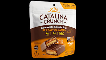 Sea Salt Caramel Chocolate Bars from Catalina Crunch. Image courtesy Catalina Crunch