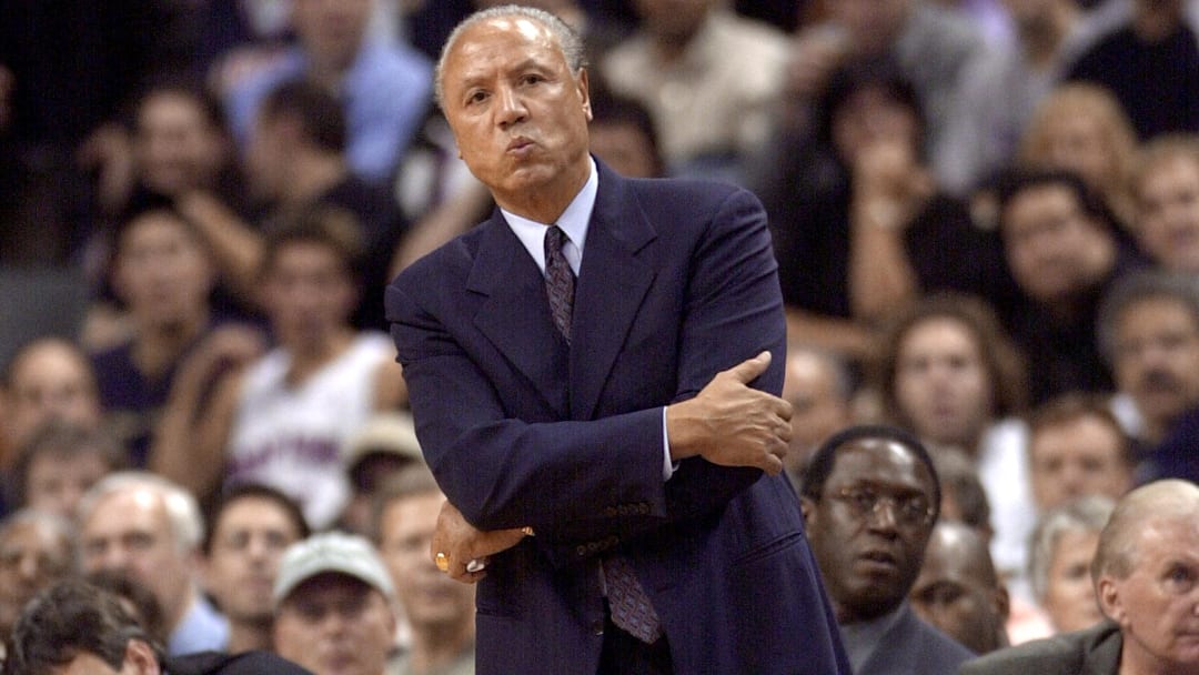 Toronto Raptors' head coach Lenny Wilkens during t