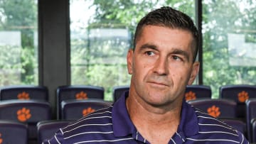 Clemson Head Coach Erik Bakich talks about the Super Regional series, what he will be doing this summer regarding the team number 128 for next year, and honoring Aidan Knaak for his freshman pitcher of the year, during an season wrap up press conference at Doug Kingsmore Stadium in Clemson, S.C. Wednesday, June 12, 2024.